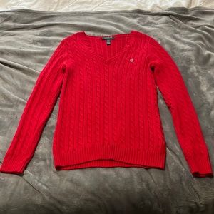 Ralph Lauren Women’s Red Knit Sweater. Size: Small.